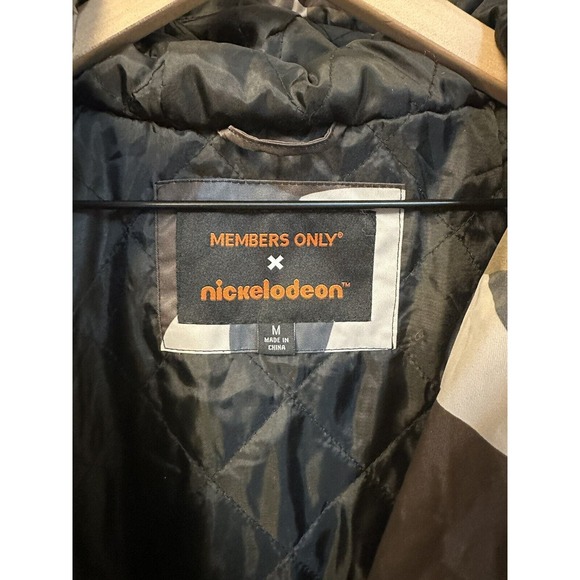 Members Only Rugrats Nickelodeon Full Zip Puffer Jacket Army Men's MEDIUM - Picture 6 of 9